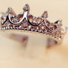 Temperament Woodwork Crown Silver Ring