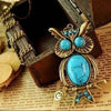 Cute Animal Owl Personality Turquoise Necklaces for Women