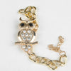 Gold Plated Crystal Owl Bracelet